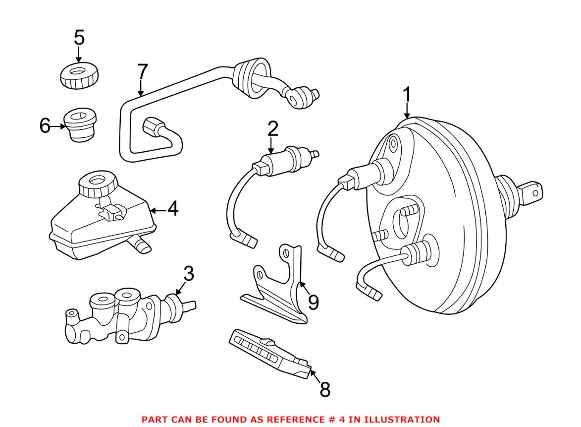 Mercedes Brake Master Cylinder Reservoir 2024300302